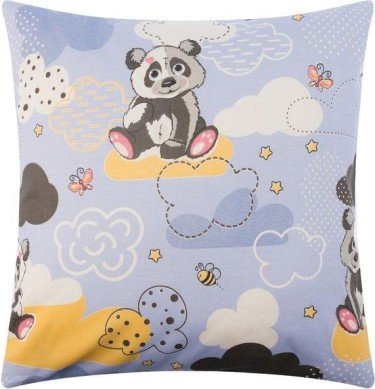 Наволочка Экономь и Я "Панды" цв.синий, 70*70±3 см,бязь 100 гр/м2