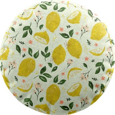 Подушка круглая Cortin «Сочные лимоны»