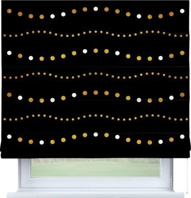 Римская штора «Кортин» для проема «Яркие огоньки»