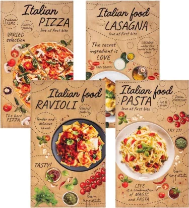 Набор полотенец "Этель" Italian food 4 шт, 100% хлопок