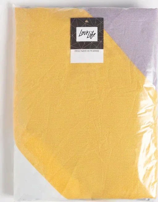 Простыня на резинке LoveLife 160*200*25см, "Треугольники", 100% хлопок, сатин, 125г/м²