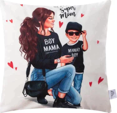 Наволочка Этель "Super mom", 40*40 см,100% п/э