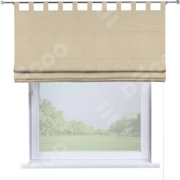 Римская штора на петлях «Кортин», ткань блэкаут однотонный, кофейно-бежевый