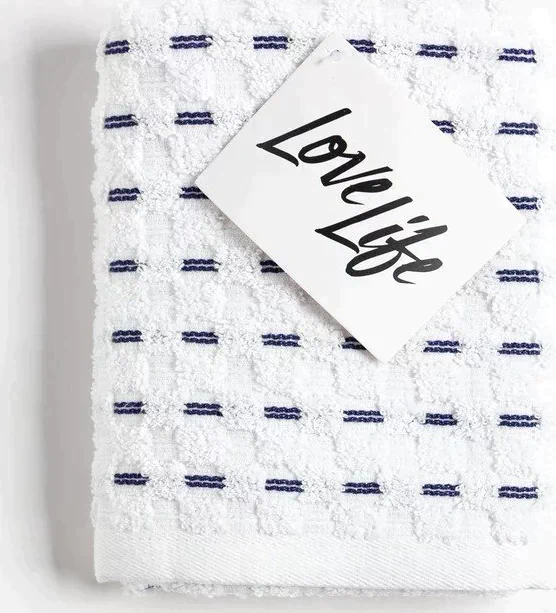 Полотенце махровое LoveLife Navy 33х72±3 см, цвет белый