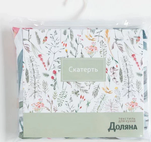 Скатерть Доляна «Луговые цветы» 145х110 см, 100% п/э