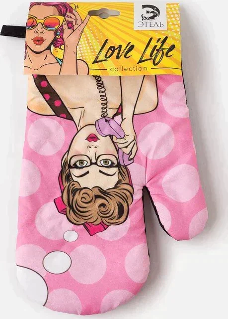 Варежка Этель Love Life "Горошек" 26*16 см, 100% п/э