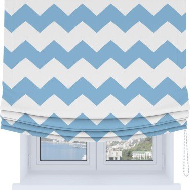 Римская штора Soft с мягкими складками, «Зигзаг крупный»