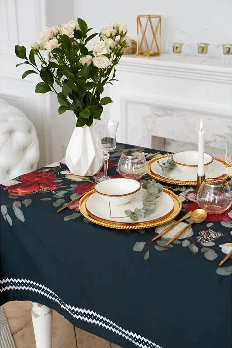 Скатерть "Этель" Flowers  220х147 см, 100% хлопок, саржа 190 г/м2