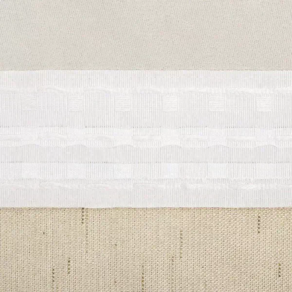 Штора портьерная Этель «Классика» цвет светло бежевый, на шторн.ленте 250х265 см,100% п/э