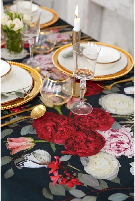 Скатерть "Этель" Flowers 110х147 см,  100% хлопок, саржа 190 г/м2