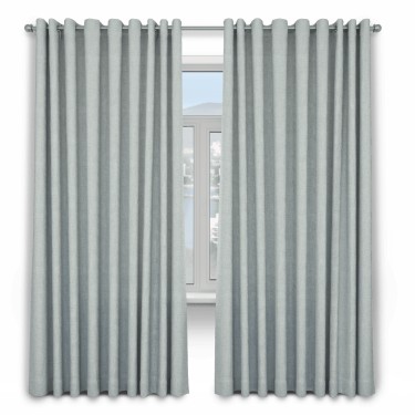 Шторы на люверсах ткань рогожка димаут, серый