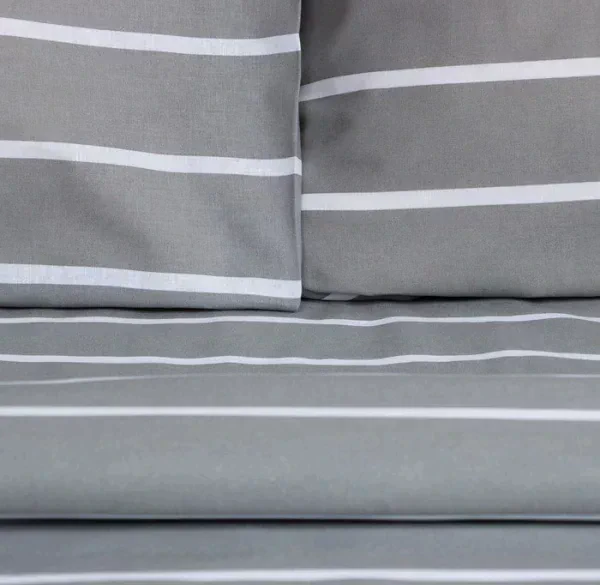 Постельное бельё Этель Евро Gray stripes 200х217см,220х240см,70х70см-2 шт, 100% хлопок,поплин
