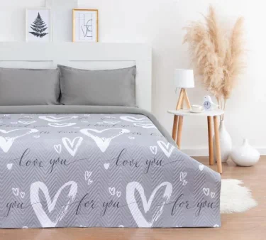 Покрывало LoveLife евро "Сердца" 200*210±5см, микрофайбер, 100% п/э