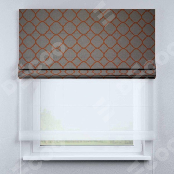 Римская штора «Кортин» день-ночь, ткань «Новая Франция»