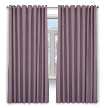 Шторы на люверсах ткань блэкаут однотонный, брусника