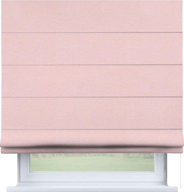 Римская штора «Кортин» для проема, ткань блэкаут однотонный, розовый