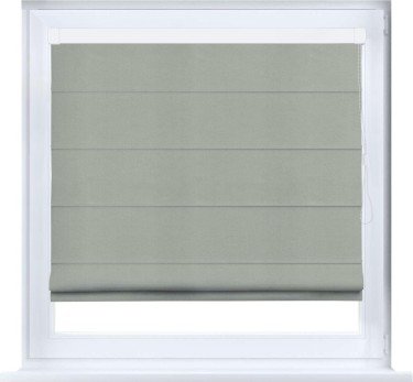 Римская штора «Кортин» кассетная, ткань вельвет светло-серый