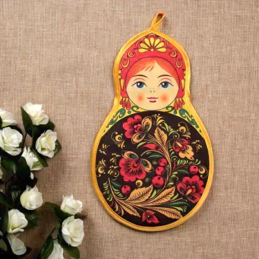 Прихватка «Матрёшка», хохлома, сувенирная, 29х20 см