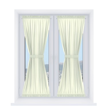 Штора песочные часы «Кортин» вельвет молочный