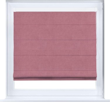 Римская штора «Кортин» кассетная, ткань вельвет брусника