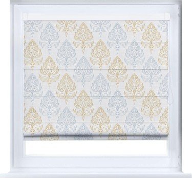 Римская штора «Кортин» кассетная «Цветочный медальон»