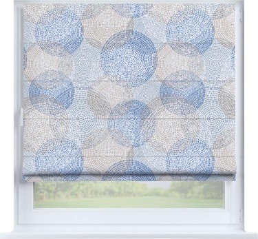 Римская штора «Кортин» на створку «Абстрактные круги»