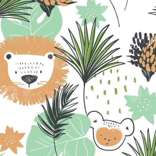 Принт: Животные из джунглей