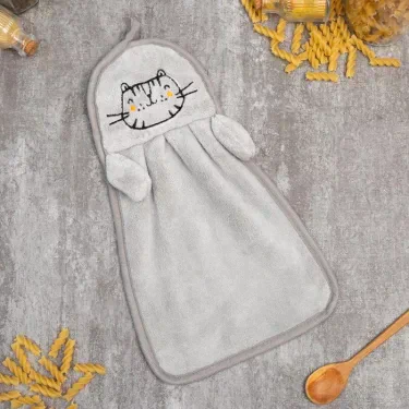 Салфетка для уборки «Котэ», 23х36 см, микрофибра, 100% п/э