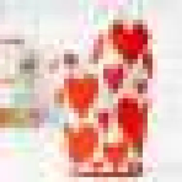 Варежка-прихватка "Этель" Red hearts 20х27см,100% х/л, ватин 250г/м2 (двухсторонняя)