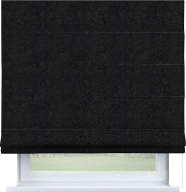 Римская штора «Кортин» для проема, ткань cotton блэкаут тёмно-серый