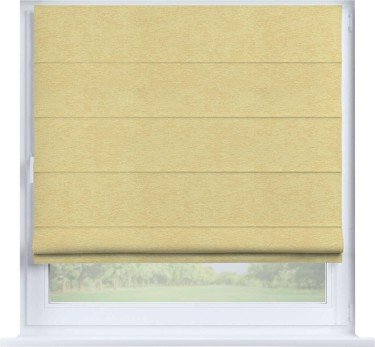 Римская штора «Кортин» на створку, ткань софт однотонный золотой