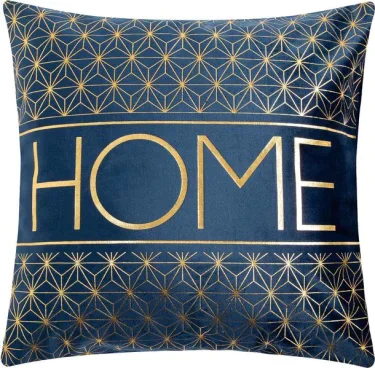 Наволочка Этель Home цв.синий 42 х 42 см, велюр