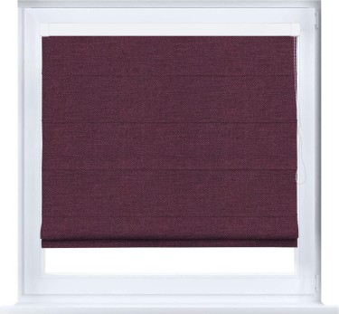 Римская штора «Кортин» кассетная, ткань лён фиолетовый