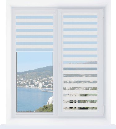 Рулонная штора День-ночь Уни 2 Savana белый