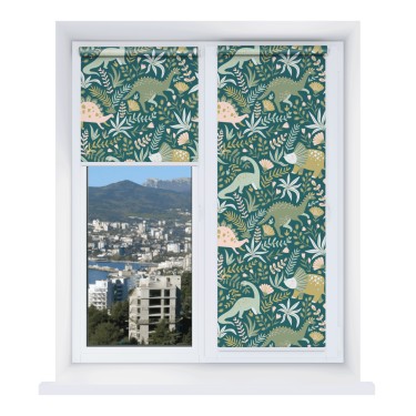 Рулонная штора Мини с принтом Удивительный дино