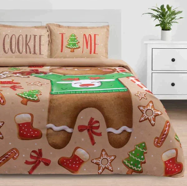 Комплект: пододеяльник и 2 наволочки Cookie time 143*215 см/50*70 - 2 шт
