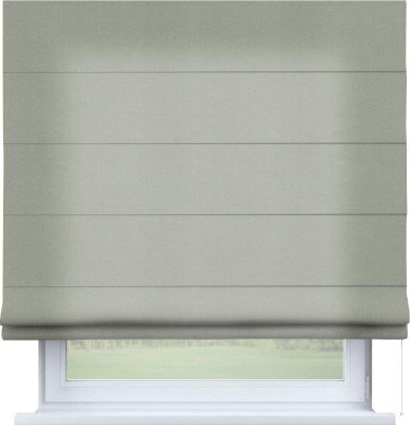 Римская штора «Кортин» для проема, ткань вельвет светло-серый