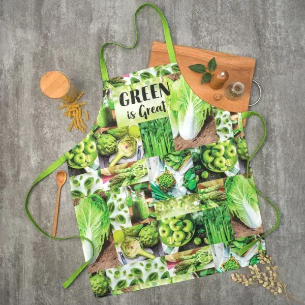 Фартук Этель GREEN 70х60 см, 100% хлопок, саржа 190 гр/м²