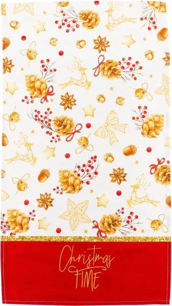 Новогоднее полотенце "Этель" Golden Christmas 40х73 см, 100% хл, саржа 190 гр/м2