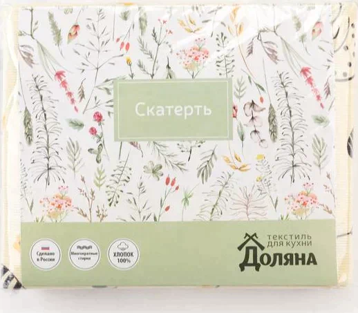 Скатерть пасхальная, Доляна Сhicken farm 220х144 см, 100% хлопок, 164 г/м2