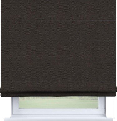 Римская штора «Кортин» для проема, ткань лён димаут, венге