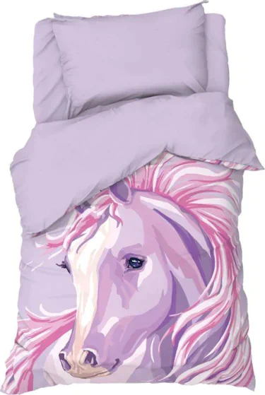 Постельное бельё Этель 1,5 сп "Pink horse" 143х215 см, 150х214 см, 50х70 см -1 шт, 100 % хлопок, бязь