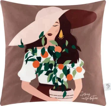 Наволочка Этель "Spring inspiration" 40х40 см, 100% п/э, велюр