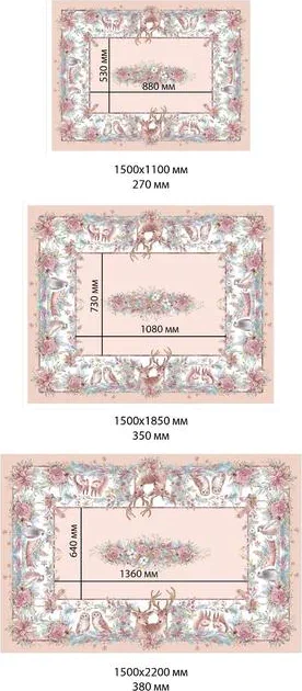Скатерть Этель "Pink magic" 150х220см +/-3см с ГМВО, хл100%
