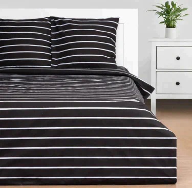 Постельное бельё Этель 1.5сп Black stripes 143х215 см,150х214 см, 70х70 см-2 шт, 100% хлопок,поплин