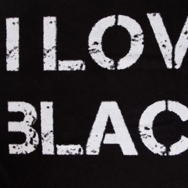 Полотенце махровое Этель ЧБ «I love black», пестроткань, 70х130 см