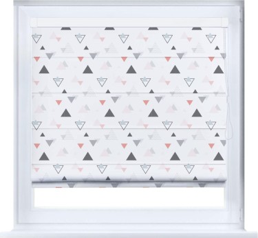 Римская штора «Кортин» кассетная «Дождь из треугольников»