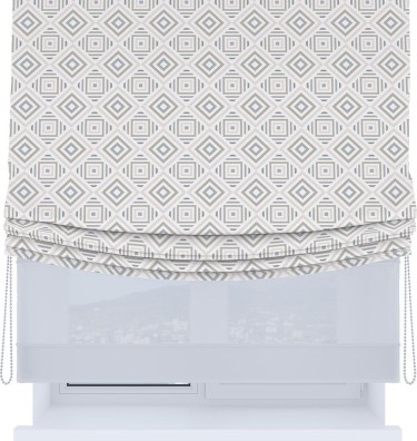 Римская штора «Кортин», день-ночь с мягкими складками, «Техно серый»