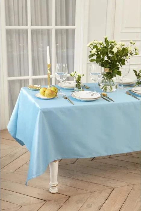 Скатерть Этель Elegance 150*220 +/-3см, цв.серо-синий, пл. 192 г/м2, хл с ВГМО