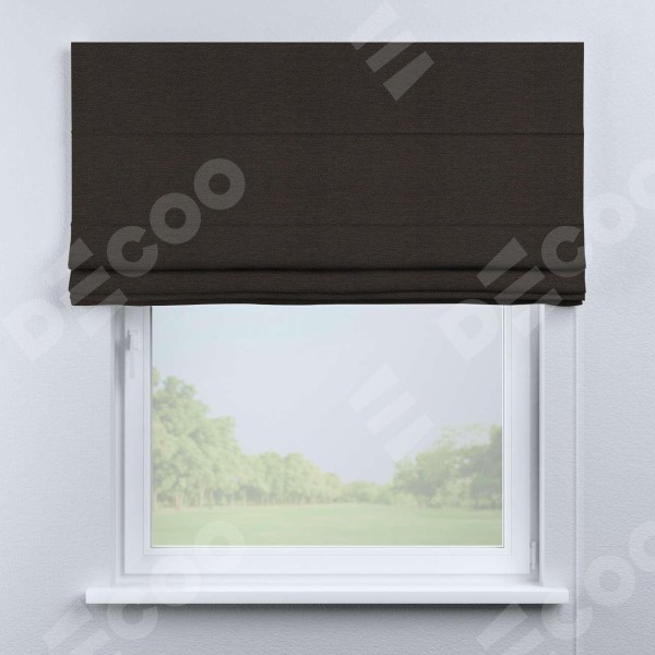 Римская штора «Кортин» для проема, ткань лён димаут, венге